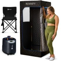 Sauna portátil LifePro Revivify Mini com cadeira, tapete e controle remoto