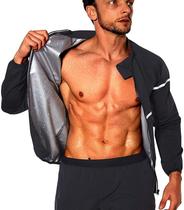 Sauna Suit NINGMI Sweat, camisa de manga comprida, jaqueta para homens