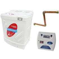 Sauna Vapor 6kw 220 Bif + Kit Instalação + Quadro Digital Sodramar - 6m³