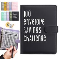 Savings Binder Qiddo 100 Envelopes Challenge A5 Economizando dinheiro