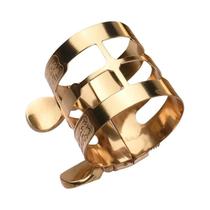 Sax durável ligadura para saxofone Alto, ajuste duplo parafuso, compacto