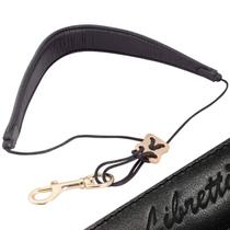 Sax Strap Libretto Premium Neck Acolchoado em Couro Preto Sax Strap Libretto Premium Neck Acolchoado em Couro Preto
