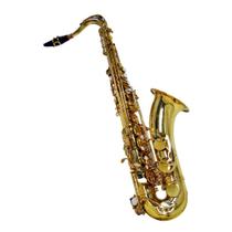 Sax Tenor Bb Laqueado Dourado Shelter SFT6435L com Porta Lira e Case Sax Tenor Bb Laqueado Dourado Shelter SFT6435L com Porta Lira e Case