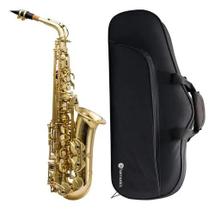 Saxofone Alto Harmonics HAS200L Afinado em Mib Acabamento Dourado com Case