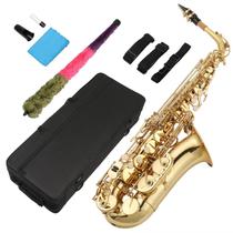 Saxofone alto Ktaxon Drop E Flat Brass para iniciantes com kit Saxofone alto Ktaxon Drop E Flat Brass para iniciantes com kit