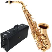 Saxofone Alto Laqueado Sa501 Eagle Em Mib Com Case