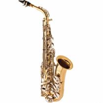 Saxofone Alto Mib Eagle Sa500 Ln Laqueado Niquelado + Estojo Saxofone Alto Mib Eagle Sa500 Ln Laqueado Niquelado + Estojo