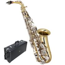 Saxofone Alto Mib Eagle Sa500 Ln Laqueado Niquelado + Estojo