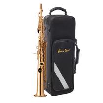 Saxofone soprano first ii laqueado com estojo e 2 tudéis