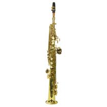 Saxofone Soprano SS 200 Laqueado Dourado com Case New York Saxofone Soprano SS 200 Laqueado Dourado com Case New York