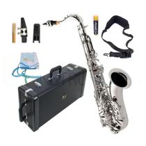 Saxofone Tenor Eagle St503 Niquelado Completo