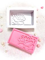Sb8 molde de silicone sabonete vela rosa retângulo Sb8 molde de silicone sabonete vela rosa retângulo