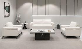 Sc-8803 conjunto internacional sofá 2,07m com 2 poltronas - material ecológico branco escritório sala consultório