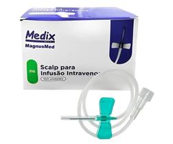 Scalp Infusão Intravenosa 21g Luer Lock c/100 Unidades - Medix
