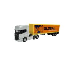 Scania R730 Container 1:64 Welly Branca