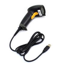 Scanner de código de barras a laser USB WoneNice Wired, portátil, preto