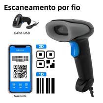Scanner De Código QR 1D 2D USB Com Fio De Alta Velocidade Para Supermercados E Armazéns Scanner De Código QR 1D 2D USB Com Fio De Alta Velocidade Para Supermercados E Armazéns