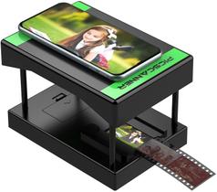 Scanner de Filmes e Slides Portátil com Luz LED e Dobrável