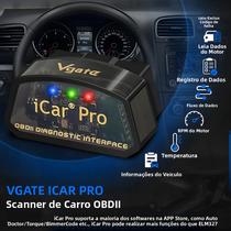 Scanner OBD2 Bluetooth Vgate iCar pro ELM327 Para Android iOS, Ferramenta De Diagnóstico Automotivo, Scanner OBD2 Bluetooth Vgate iCar pro ELM327 Para Android iOS, Ferramenta De Diagnóstico Automotivo,
