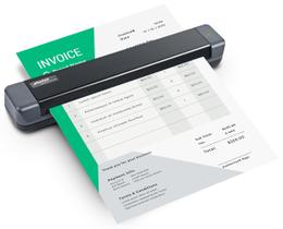 Scanner portátil Plustek S410 Plus com alimentação por folha e OCR