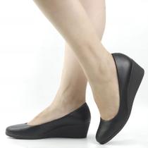 Scarpin Anabela Couro