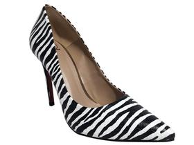 Scarpin Animal Print/Branco salto 11cm Cód.2501