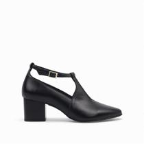 Scarpin Ankle Boot Fivela Couro Scarpin Ankle Boot Fivela Couro