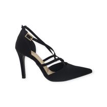 Scarpin Bebecê de Camurça Bico Fino Salto Alto Fino Feminino Adulto Ref. T9430-269
