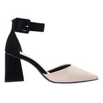 Scarpin bebecê maxi fivela salto alto triângulo t7019-033