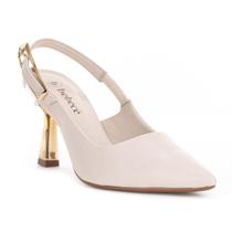 Scarpin Bebecê Slingback Salto Médio Flare Creme - Feminino (amostra) Scarpin Bebecê Slingback Salto Médio Flare Creme - Feminino (amostra)