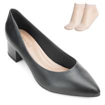 Scarpin Beira Rio Salto Baixo e Meia BR24-41822