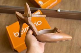 Scarpin beira rio social preto - camel