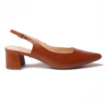 Scarpin Belluno Slingback Salto Bloco Baixo