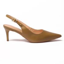 Scarpin Belluno Slingback Salto Fino Médio Alongado