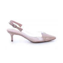 Scarpin Belly Vinil Nude Verniz