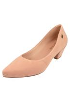 Scarpin Bico Fino Nobuck Salto Baixo 36.006