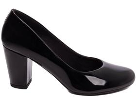 Scarpin Bico Redondo Estilo Boneca Salto 7,5cm - Estilo em Verniz Preto