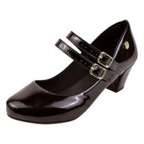 Scarpin Bico Redondo Estilo Boneca Salto Conforto 40.023