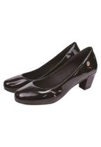 scarpin bico redondo salto verniz 40.001