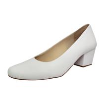 Scarpin Boneca Salto Baixo Grosso Luiza Sobreira Branco Mod. 2084 Scarpin Boneca Salto Baixo Grosso Luiza Sobreira Branco Mod. 2084