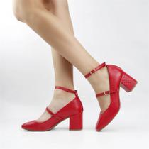Scarpin Boneca Salto Bloco
