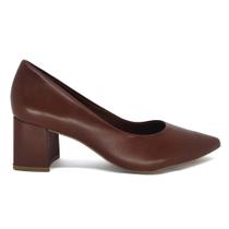 Scarpin Bottero Salto Bloco Médio Couro Bico Fino Cor:ConhaqueTamanho:37 BR Scarpin Bottero Salto Bloco Médio Couro Bico Fino Cor:ConhaqueTamanho:37 BR