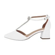 Scarpin Branco Noiva Salto Baixo Grosso Duani Scarpin Branco Noiva Salto Baixo Grosso Duani