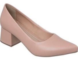Scarpin Casual Salto Baixo Grosso Quadrado Verniz Fosco Moda