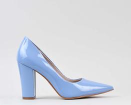 Scarpin CBK Salto Alto Grosso Azul