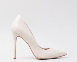 Scarpin CBK Salto Fino Couro Nude