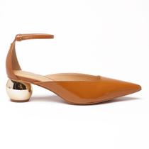 Scarpin Cecconello Salto Baixo Esfera Tornozelo