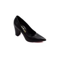 Scarpin Chic Line Luxo Preto Bloco Fechado Salto 10cm Scarpin Chic Line Luxo Preto Bloco Fechado Salto 10cm