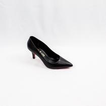 Scarpin Chic Line Luxo Preto Julia Salto 7cm Fino