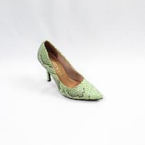 Scarpin Chic Line Luxo Verde Cobra Salto 10cm Scarpin Chic Line Luxo Verde Cobra Salto 10cm